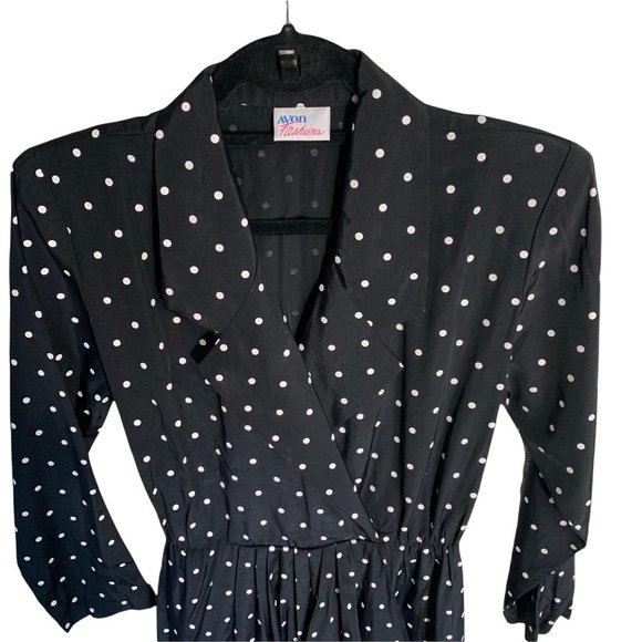 Vintage Avon Polka Dot Rockabilly Pinup Dress - Picture 4 of 7